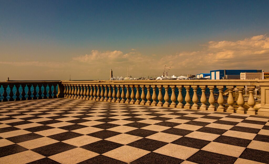 A photograph of the Terrazza Mascagni, the perfect place to visit on your budget-friendly holiday in Livorno